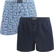 Tommy Hilfiger Boxer Woven 2-Pack Navy Blauw