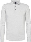 Profuomo Longsleeve Polo Grijs Melange