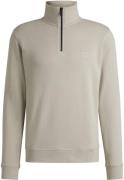 BOSS Zetrust Half Zip Trui Lichtbeige