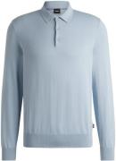 BOSS Gemello Long Sleeve Polo Lichtblauw