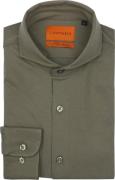 Suitable Sorona Overhemd Olijfgroen