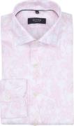 Olymp Signature Twill Overhemd Print Lichtroze