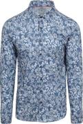 Desoto Overhemd Denim Bloem Blauw