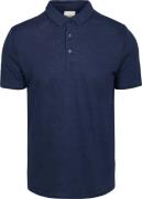 Knowledge Polo Regular Linnen Navy