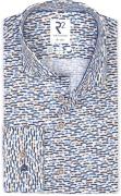 R2 Overhemd Print Auto Blauw