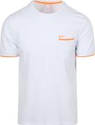 Sun68 Piqué T-Shirt Fluo Stripe Wit