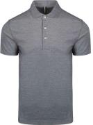 Profuomo Poloshirt Luxury Knitted Melange Blauw