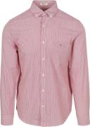 Gant Poplin Banker Overhemd Streep Rood