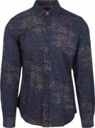 NZA Overhemd Gunner Print Navy
