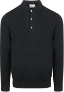 Profuomo Longsleeve Poloshirt Luxury Basic Navy
