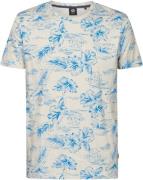 Petrol T-Shirt Crestview Print Blauw