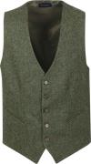 Suitable Gilet Birds Eye Donkergroen
