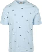 Scotch And Soda T-shirt Print Lichtblauw