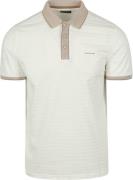 State of Art Poloshirt Jersey Structured Stripe Wit