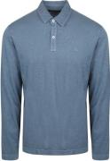 Marc O'Polo Longsleeve Poloshirt Blauw