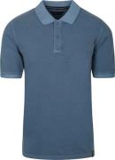 Casa Moda Polo Piqué Garment Dye Blauw