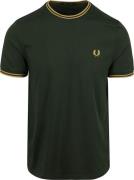Fred Perry T-shirt Donkergroen Y22