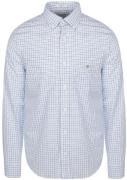 Gant Casual Overhemd Poplin Ruit Blauw
