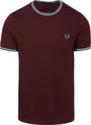 Fred Perry M1588 Twin Tipped T-shirt Bordeaux