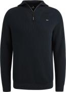 Vanguard Trui Half Zip Structuur Rib Navy