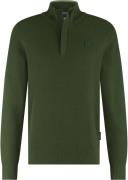 State Of Art Half Zip Trui Structuur Donkergroen
