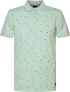 Petrol Poloshirt Seashore Print Groen