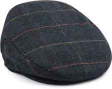 Barbour Wilkin Flat Cap Herringbone Donkergroen