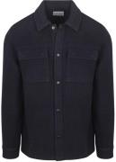 Suitable Overshirt Wool Blend Navy