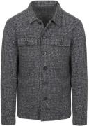 Suitable Overshirt Wool Blend Grijs Blauw