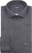 Olymp Luxor Overhemd Print Antraciet
