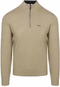 NZA Half Zip Trui Christopher Melange Warm Beige