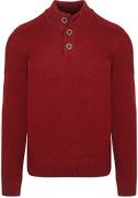 NZA Pullover Mocker Conor Melange Cherry Red