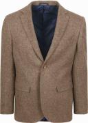 Suitable Colbert Herringbone Merinowol Lichtbruin