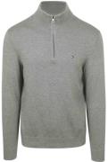 Tommy Hilfiger Half Zip Trui Essential Grijs