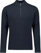No Excess Half Zip Trui Rib Navy