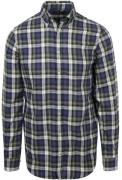 Suitable Overhemd Flanel Checks Groen Blauw