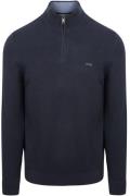 McGregor Half Zip Trui Merino Blend Structure Navy