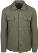 Suitable Overshirt Wool Blend Groen