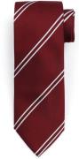 Suitable Stropdas Zijde Double Stripe Bordeaux -