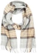 Suitable Sjaal Ruit Merino Wol Beige Grijs -