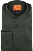 Suitable Satin Overhemd Donkergroen
