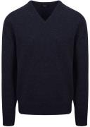 William Lockie Pullover Lamswol V Midnight Mix Navy