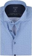 OLYMP Lvl 5 Overhemd 24/Seven Dessin Blauw