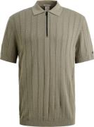 Cast Iron Half-Zip Polo Structure Groen