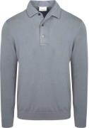 Profuomo Longsleeve Poloshirt Luxury Basic Blauw
