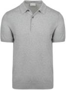 Profuomo Knitted Poloshirt Grijs