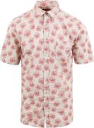 Suitable Short Sleeve Overhemd Linnen Simon Rood