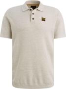 PME Legend Poloshirt Knitted Structure Ecru
