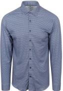 Desoto Overhemd Print Donkerblauw
