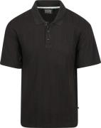 Scotch And Soda Knitted Polo Structured Zwart